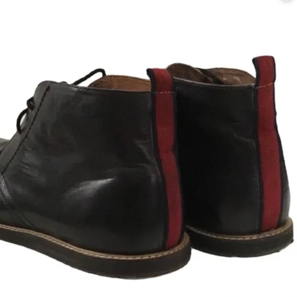 Ben Sherman Lace-up Leather Chukka Desert Boots with Grosgrain Trim. Sz. 12